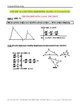 Chuyên đề Hình học Lớp 8 Ba trương hơp đông dang cua tam giac - Trường THCS Lộc Hưng